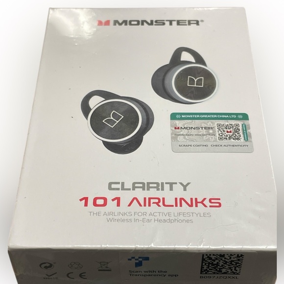 Monster Clarity 101 AirLinks Wireless Earbuds Bluetooth IPX 5 NWT - Picture 2 of 5